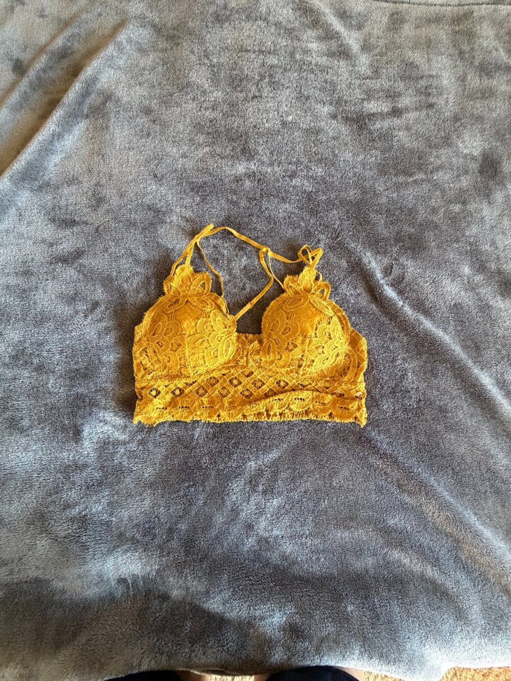 NWOT Anemone Bralette Mustard Yellow Size Large L